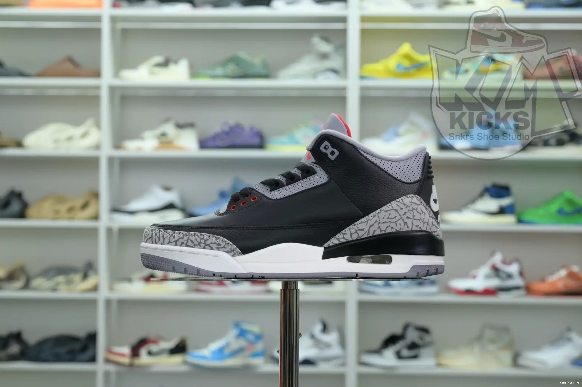 Air Cement Jordan Reimagined” 3“Black Kimikick 0607